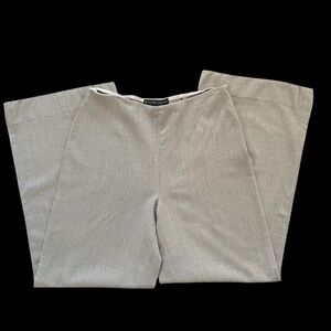 Ralph Lauren Black Label Wide Leg Wool Pants in Oatmeal gray beige Sz: 10 / 12